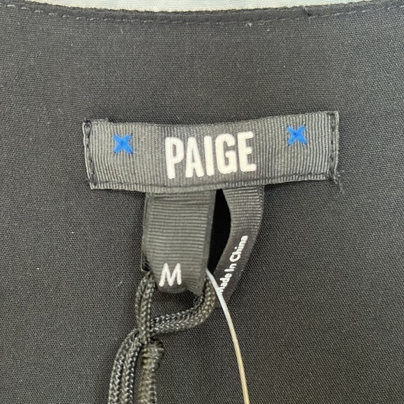 Paige Odelise Clip Dot V-Neck Long Sleeve Black Dress - Size Medium, NWT - Picture 11 of 16